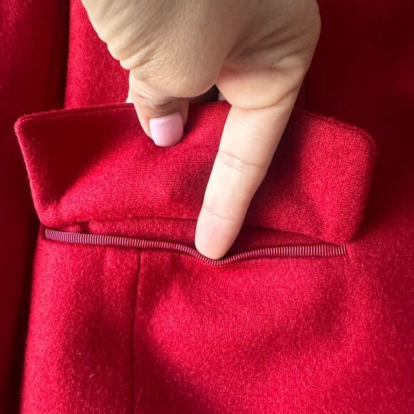 Rag & Bone Lexington Red Wool Blazer Size 4 Single Snap Closure Peak Lapel Class - Picture 6 of 16